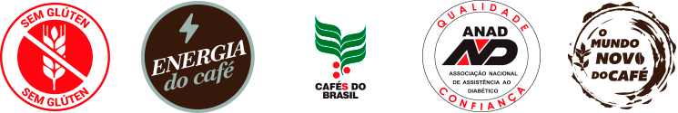 Coffee Beans Selos Sem Glutem, Energia do café,Cafés do Brasil e ANAD
